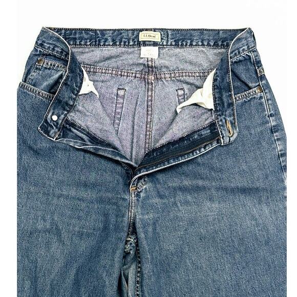 Vintage 90’s LL Bean Jeans Womens 14T High Rise Relaxed 5 Pocket Denim Blue - Picture 6 of 9